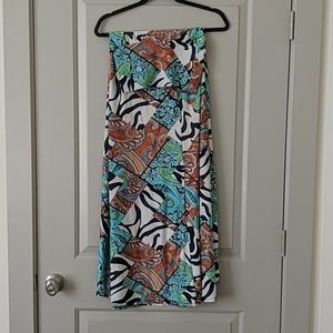 Printed Boho Maxi Skirt